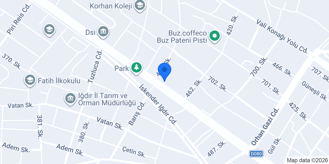 Otel Öztürk konumu