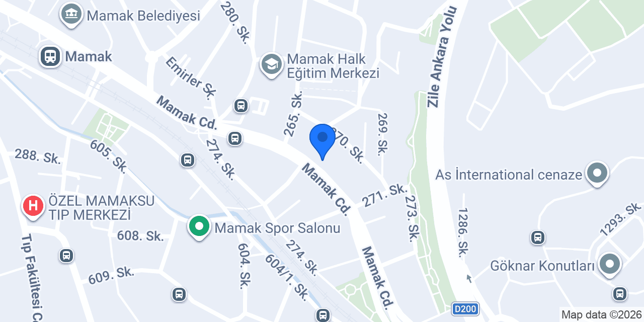 MAÇA VETERİNER KLİNİĞİ MAMAK konumu