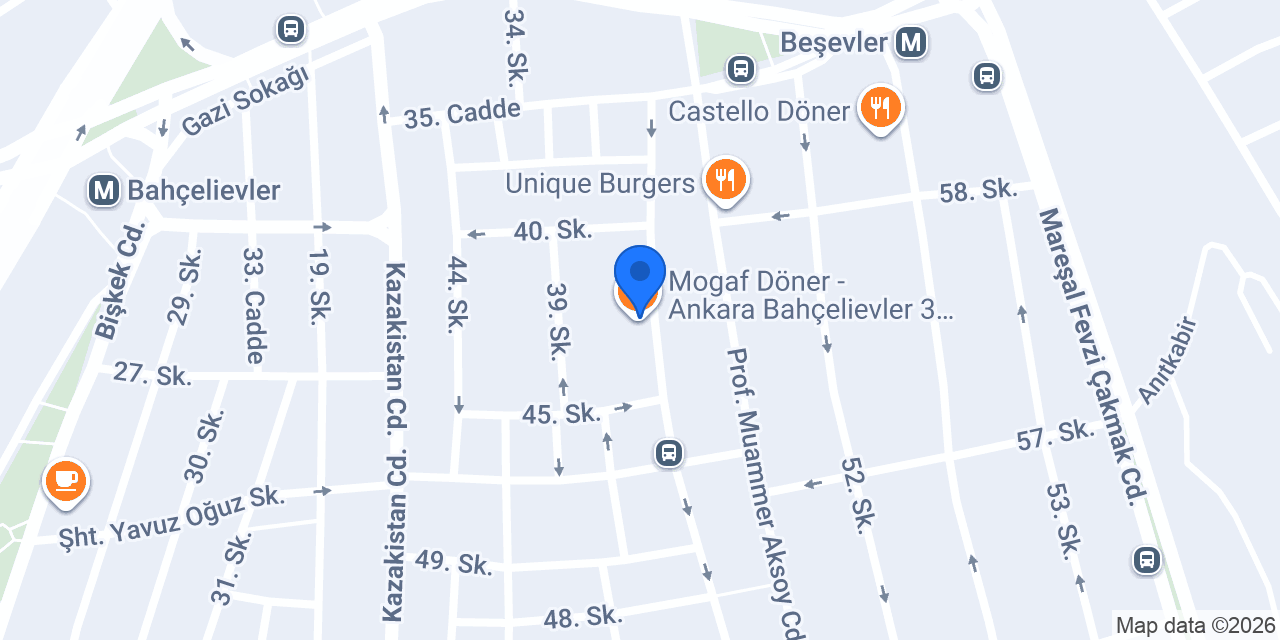 Maydonoz Döner 3. Cadde konumu