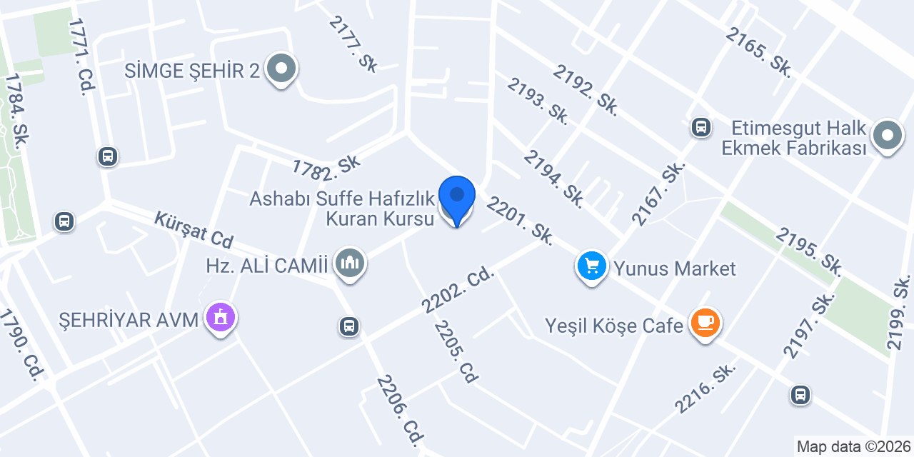 Ashabı Suffe Hafızlık Kuran Kursu konumu