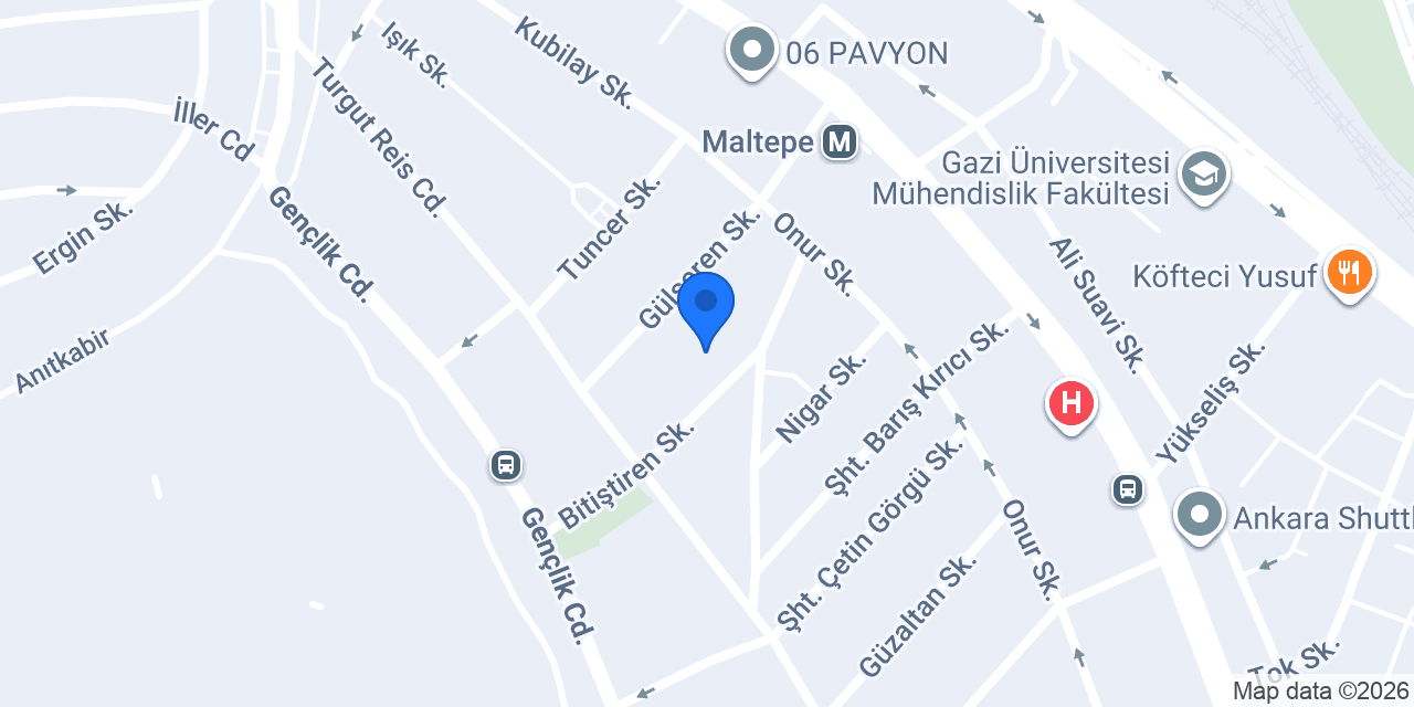 YOL-İŞ Sendikası Ankara Maltepe Konukevi konumu