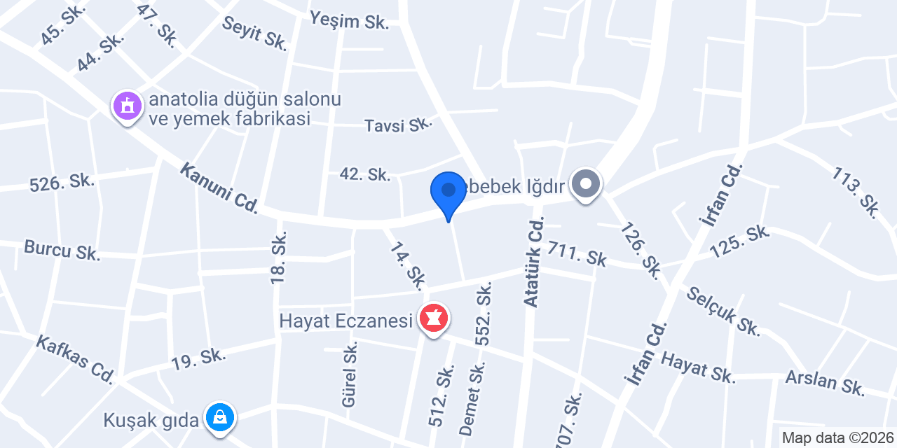 Koltuk Hastanesi konumu