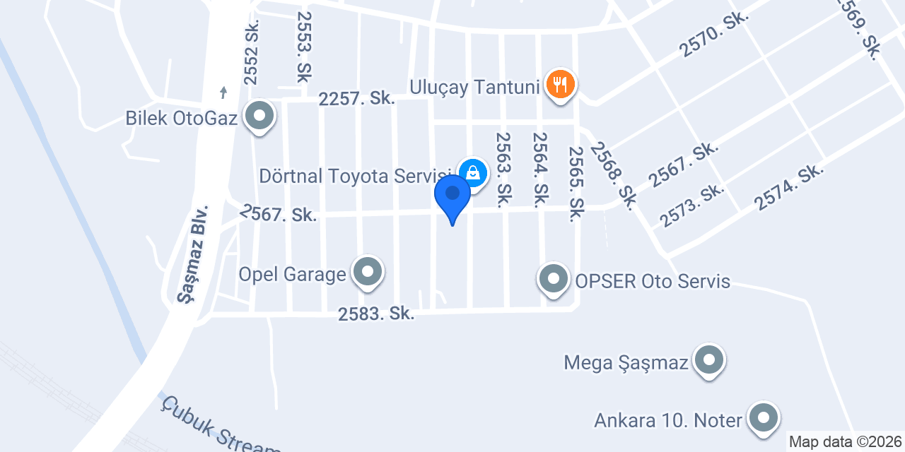 Şafak Otomotıv konumu