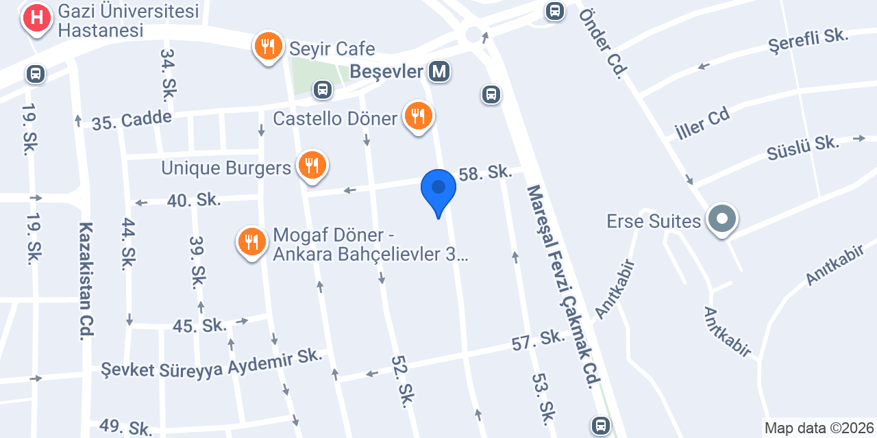 Latife’s Beşevler konumu