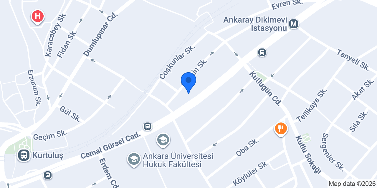Garanti BBVA Cebeci Şubesi konumu