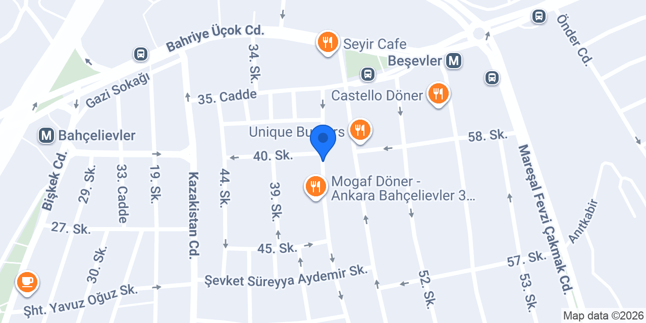 Tostçu Ziver Bahçelievler konumu