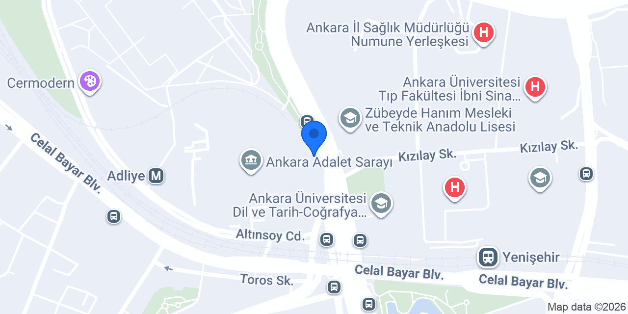 VakıfBank Ankara Adliye Sarayı Şubesi konumu