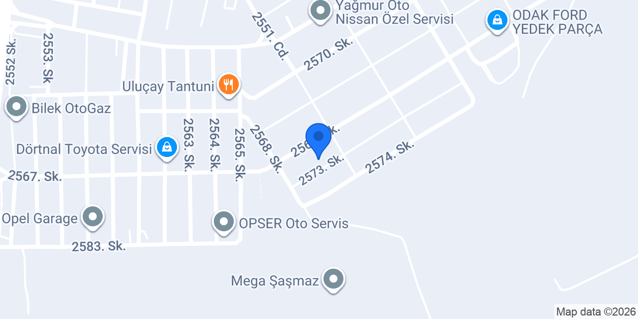 Kemal Şimşek Oto konumu