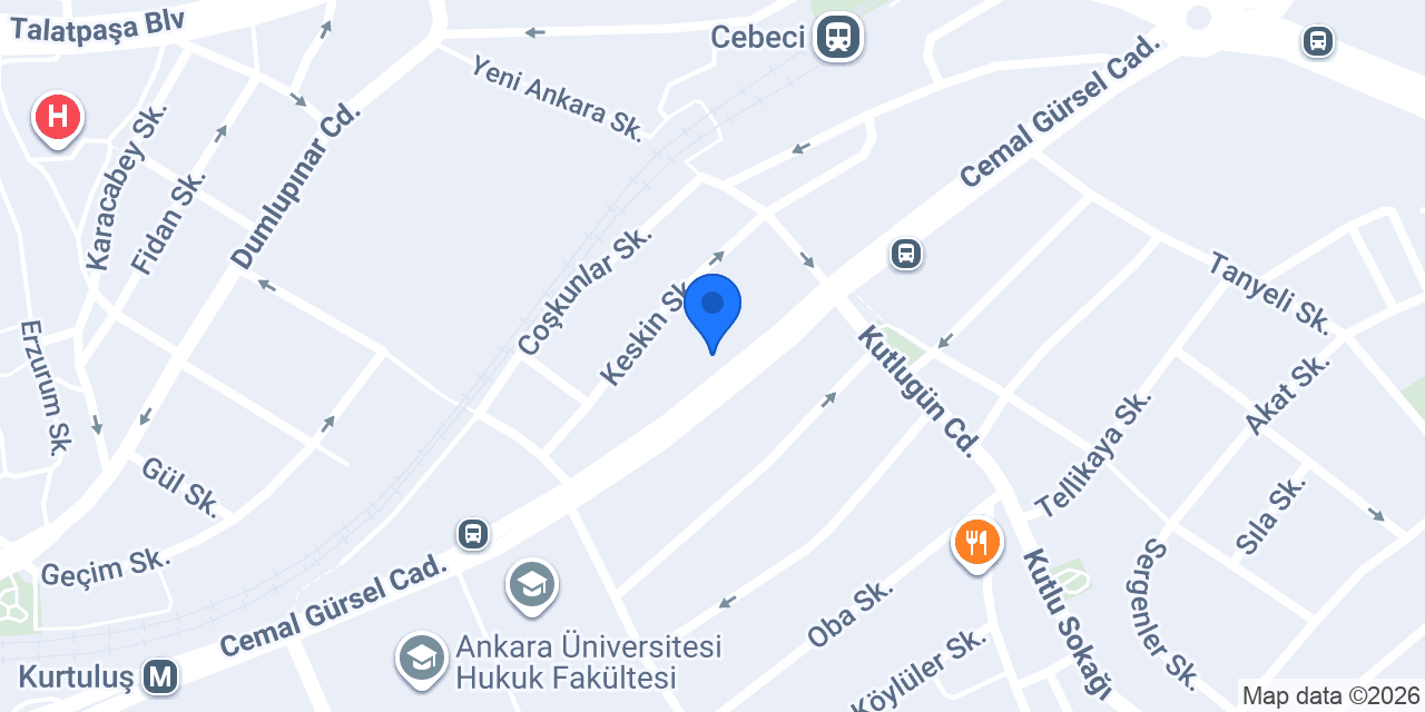 Cebeci Sürücü Kursu konumu