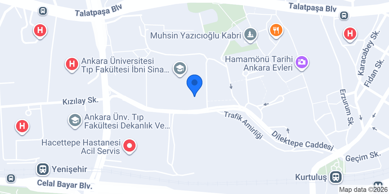 Hacettepe Hastanesi Ptt Şubesi konumu
