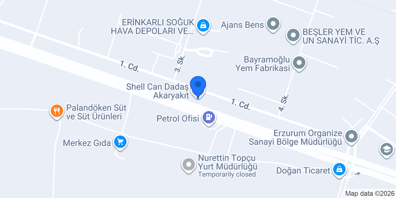 Shell Can Dadaş Akaryakıt konumu