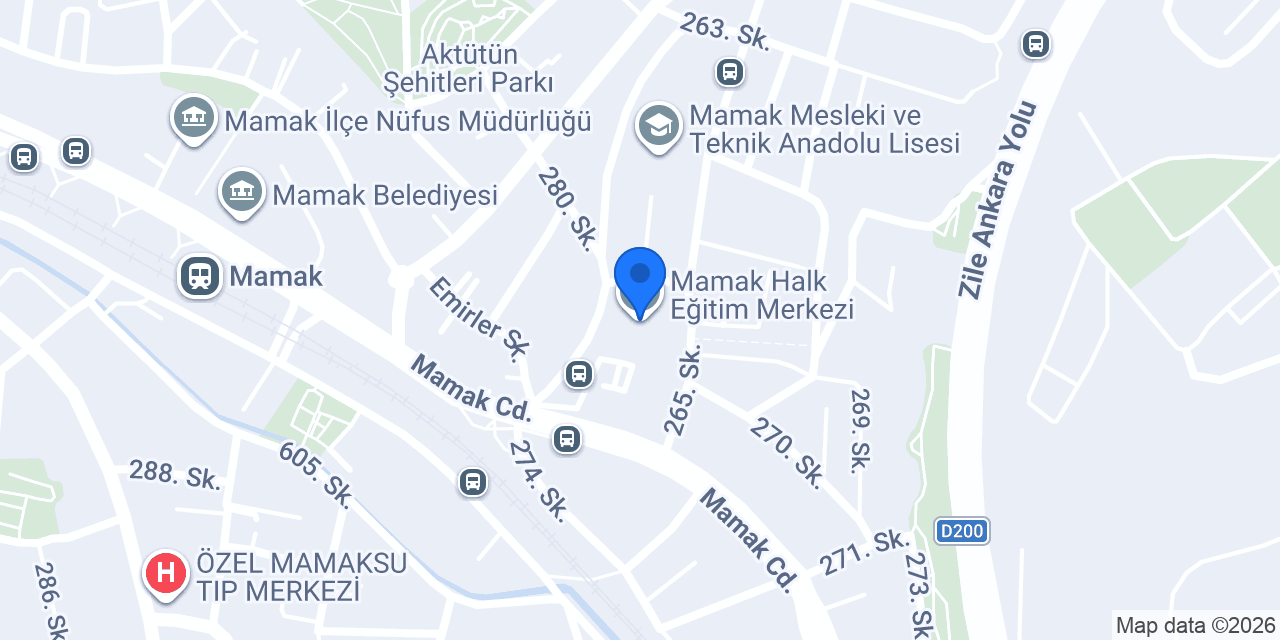 Mamak Halk Eğitim Merkezi konumu