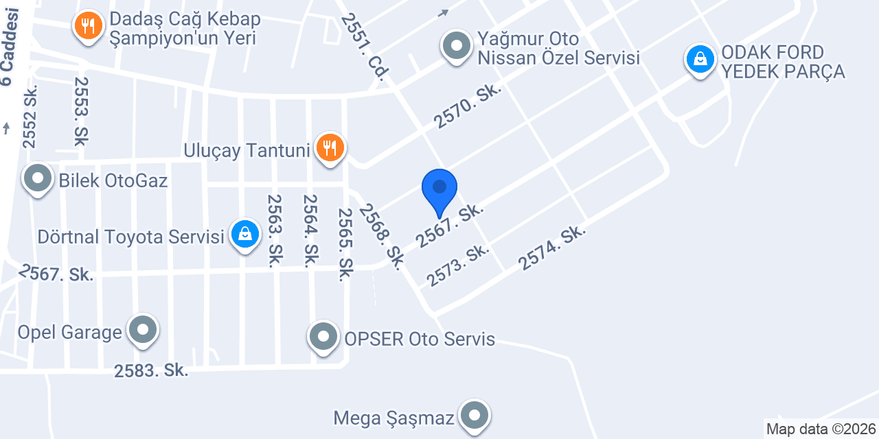 Güvenilir Oto konumu