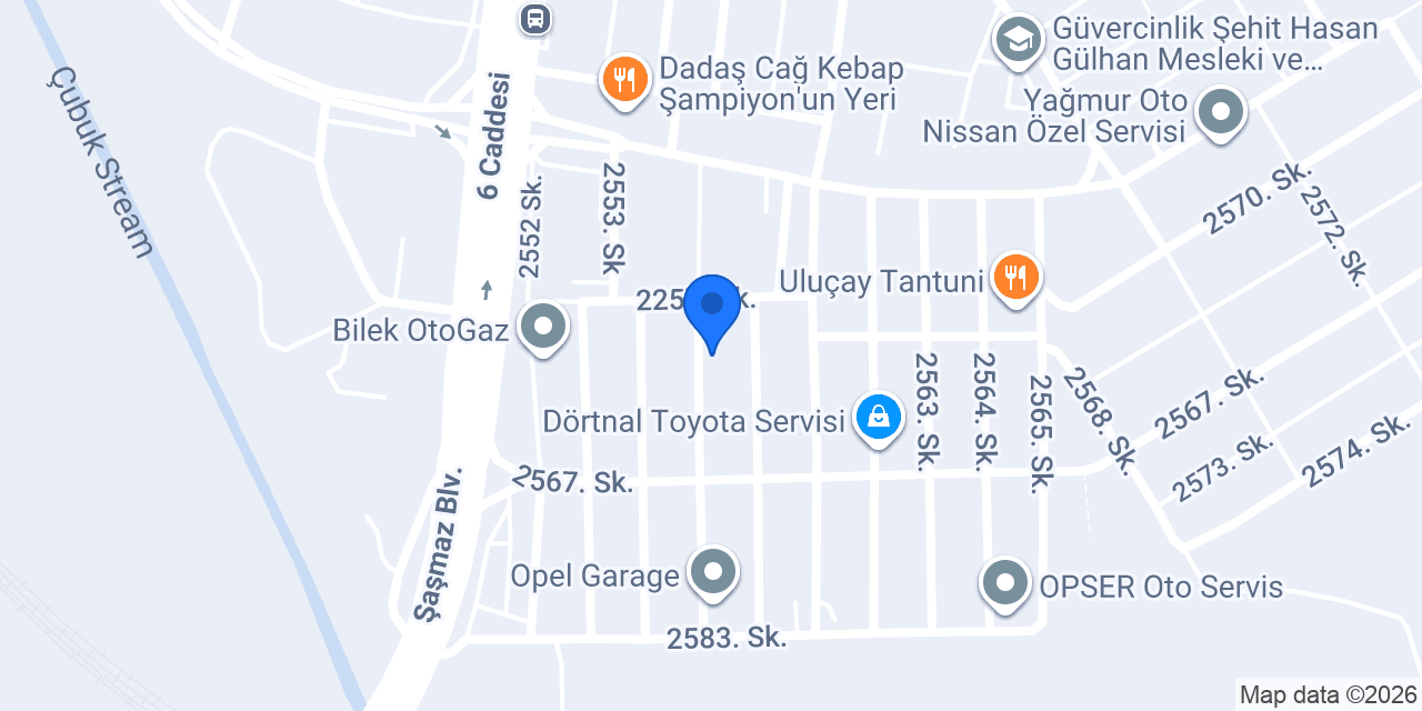 Sedat Oto konumu