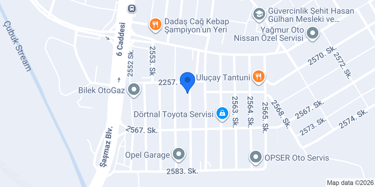 Şaşmaz Lastikçi - Oruçoğlu Rot Balans konumu