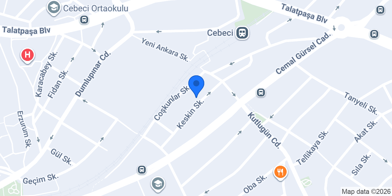 Yurtiçi Kargo Cebeci konumu