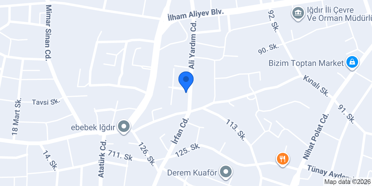 Iğdır Erkunt Traktör Bölge Bayii konumu