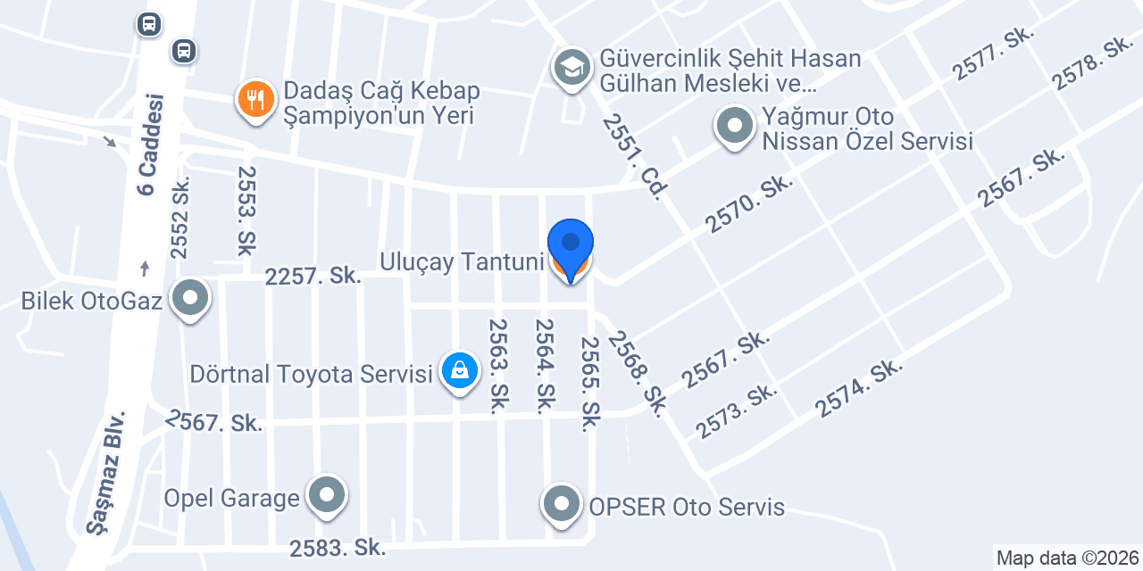 Uluçay Tantuni konumu