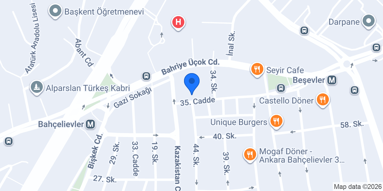 Betüş nail bar konumu