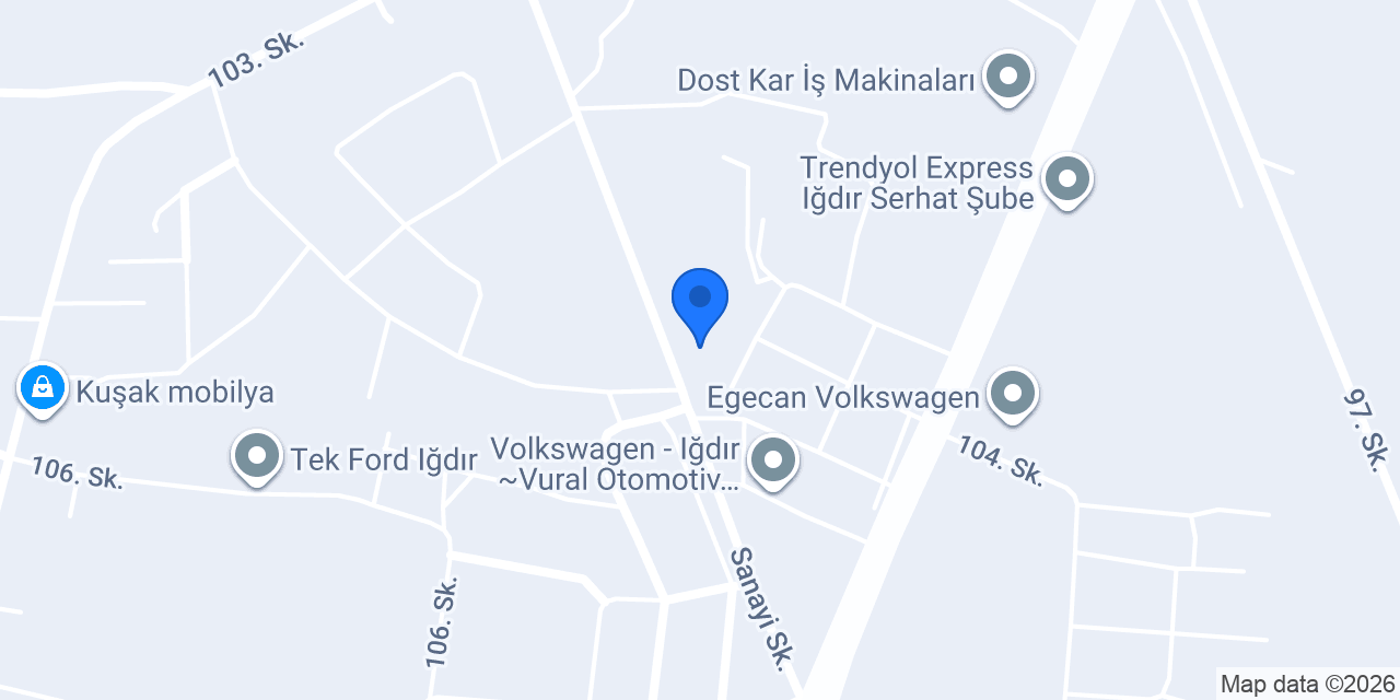 Iğdır başarı vinç ve oto Kurtarma konumu