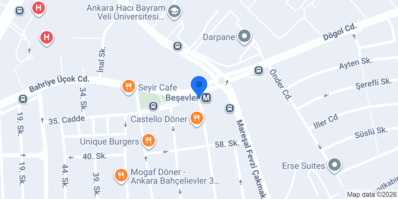 Beşevler Taksi konumu