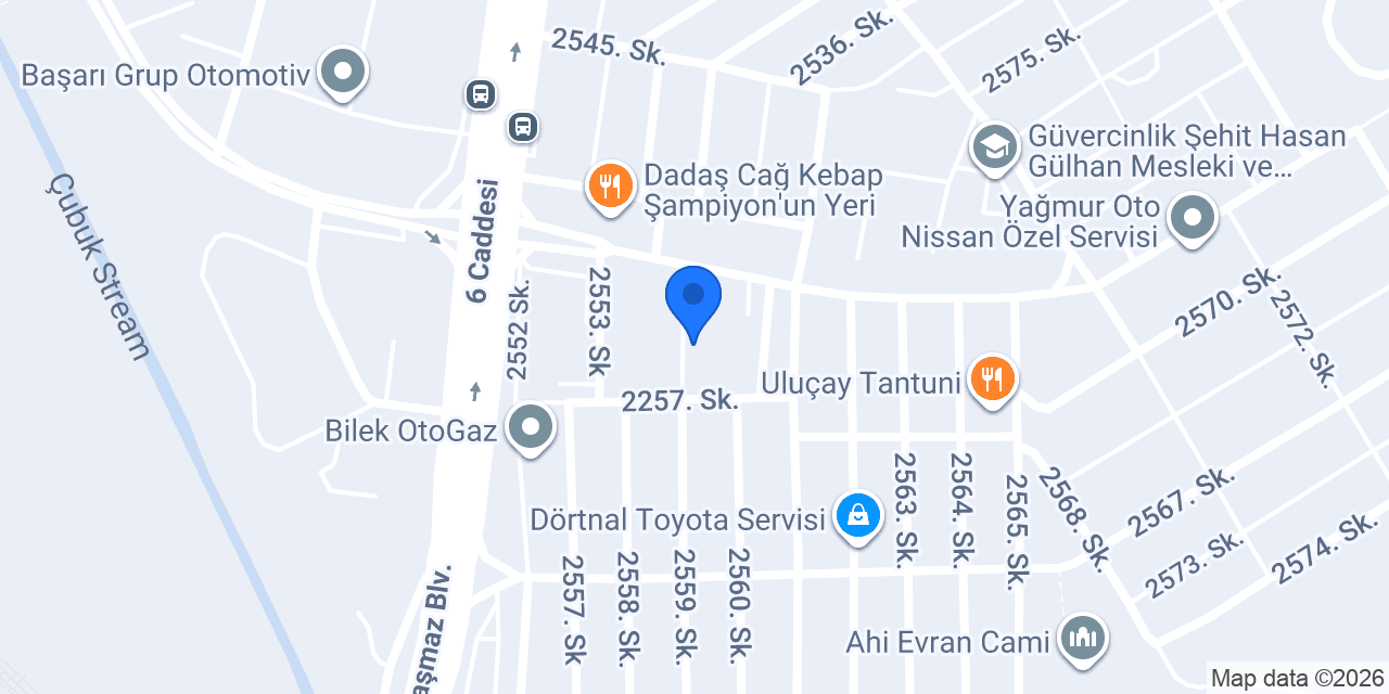 Uluer Otomotiv konumu