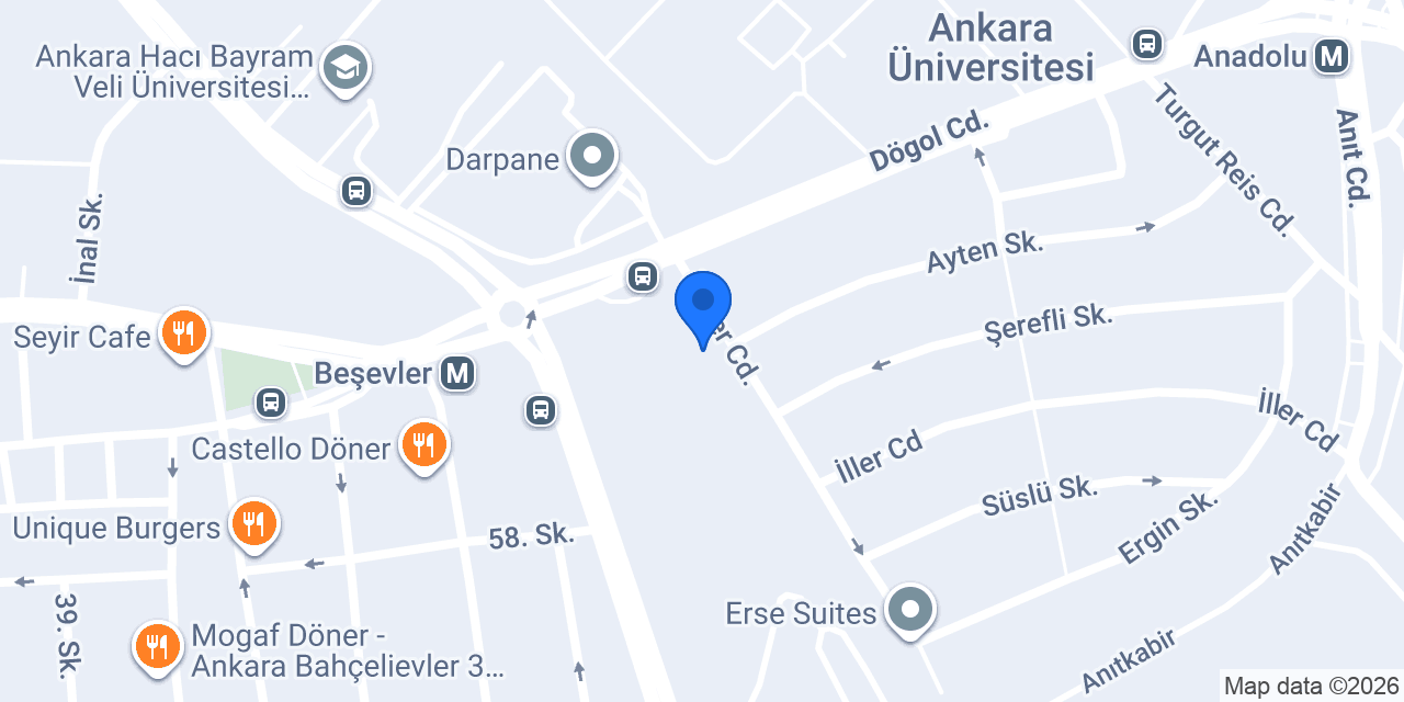 Çankaya Araç Kiralama konumu