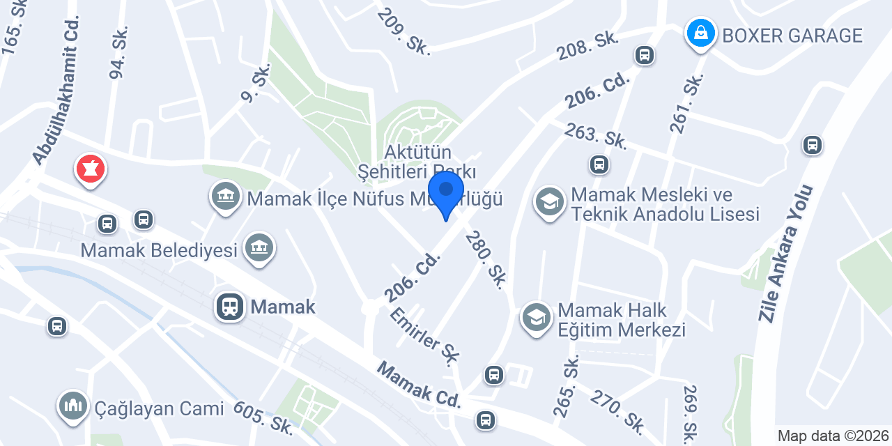 Öz Maraş Dondurma konumu