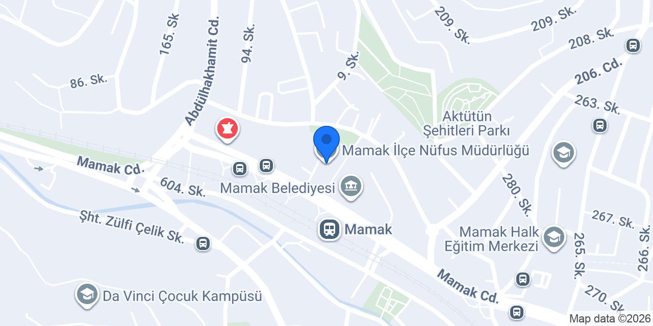 Mamak İlçe Nüfus Müdürlüğü konumu