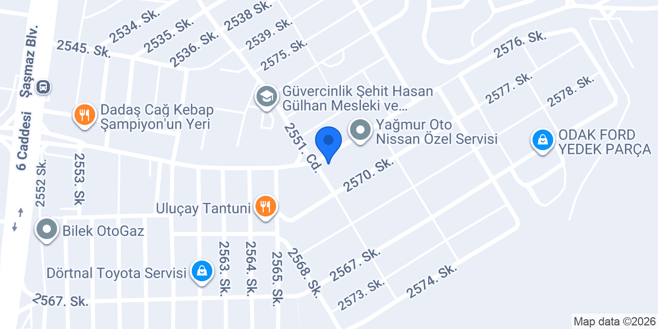 Aküpark Şaşmaz konumu