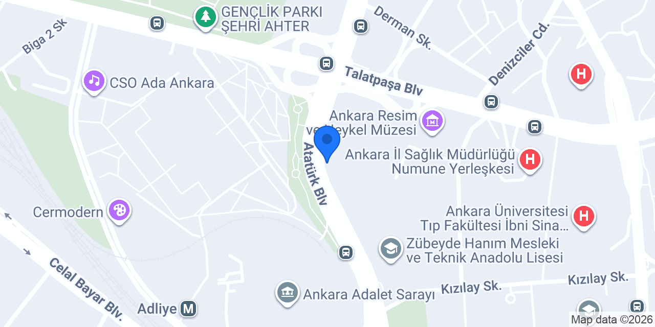TRT Ankara Radyosu konumu