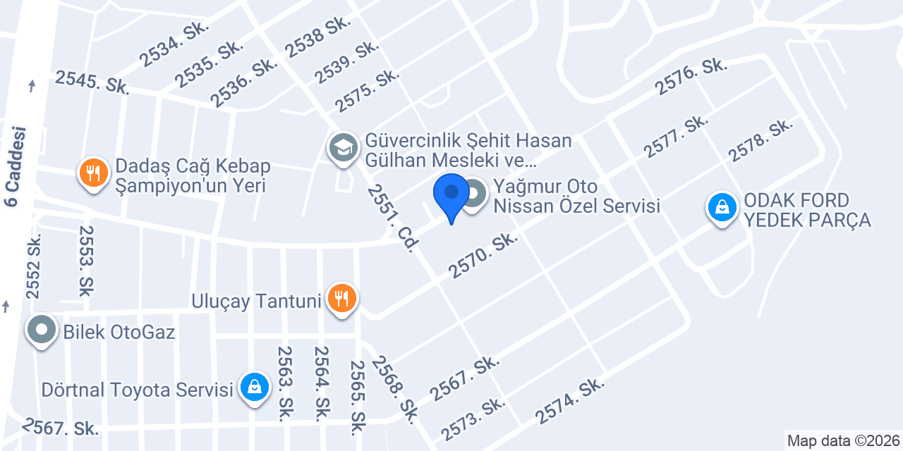Avcı Otomotiv konumu
