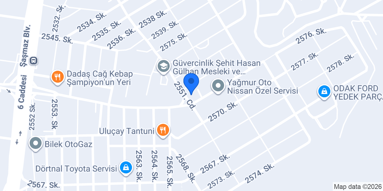 Ptt - Şaşmaz Oto Sanayi Şubesi konumu