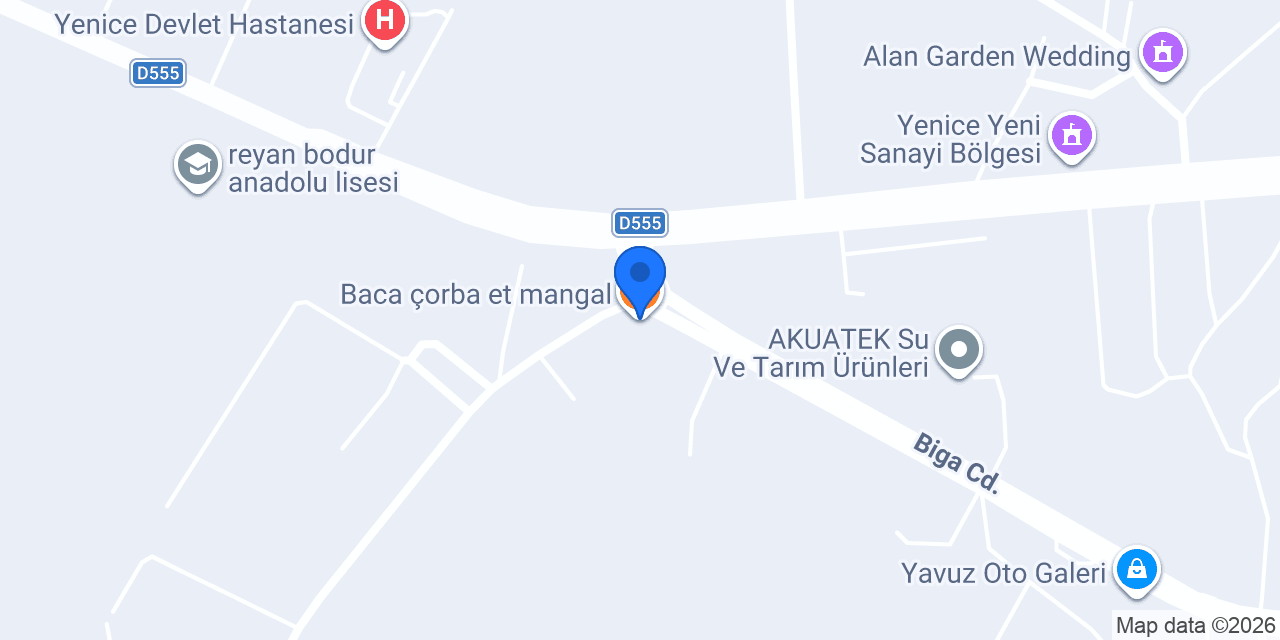 Baca çorba et mangal konumu