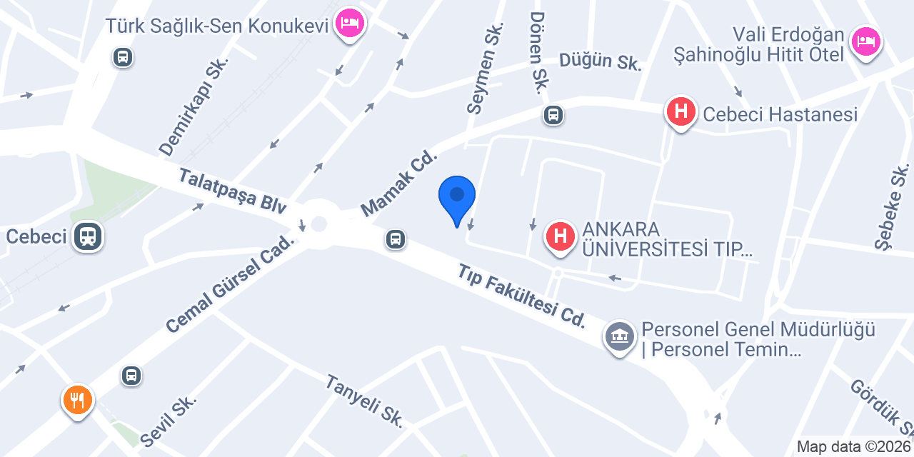 Ankara Üniversitesi Nükleer Tıp Anabilim Dalı konumu