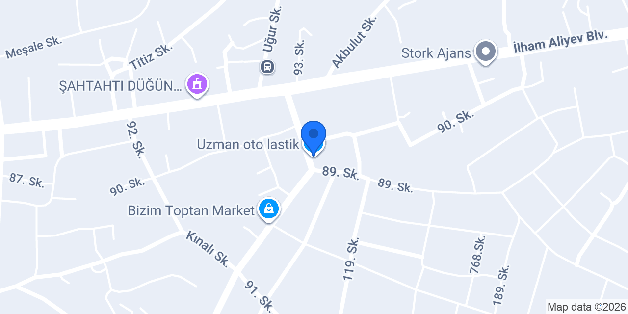 Uzman oto lastik konumu