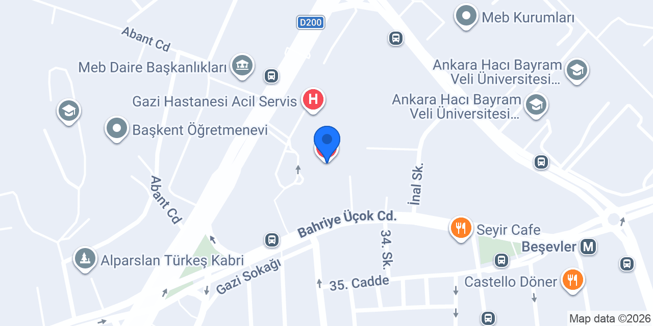 Doç. Dr. N. Mutlu Karakaş konumu