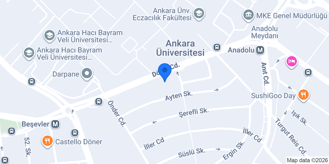 Ankara Çankaya Tandoğan Sürücü Kursu konumu