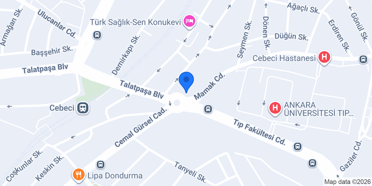 Akbank Cebeci/Ank. Şubesi konumu