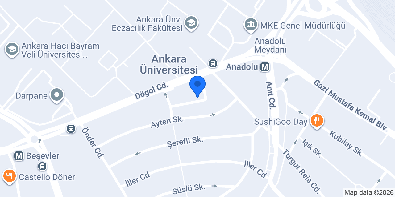 Güneş Erkek Öğrenci Yurdu Ankara konumu