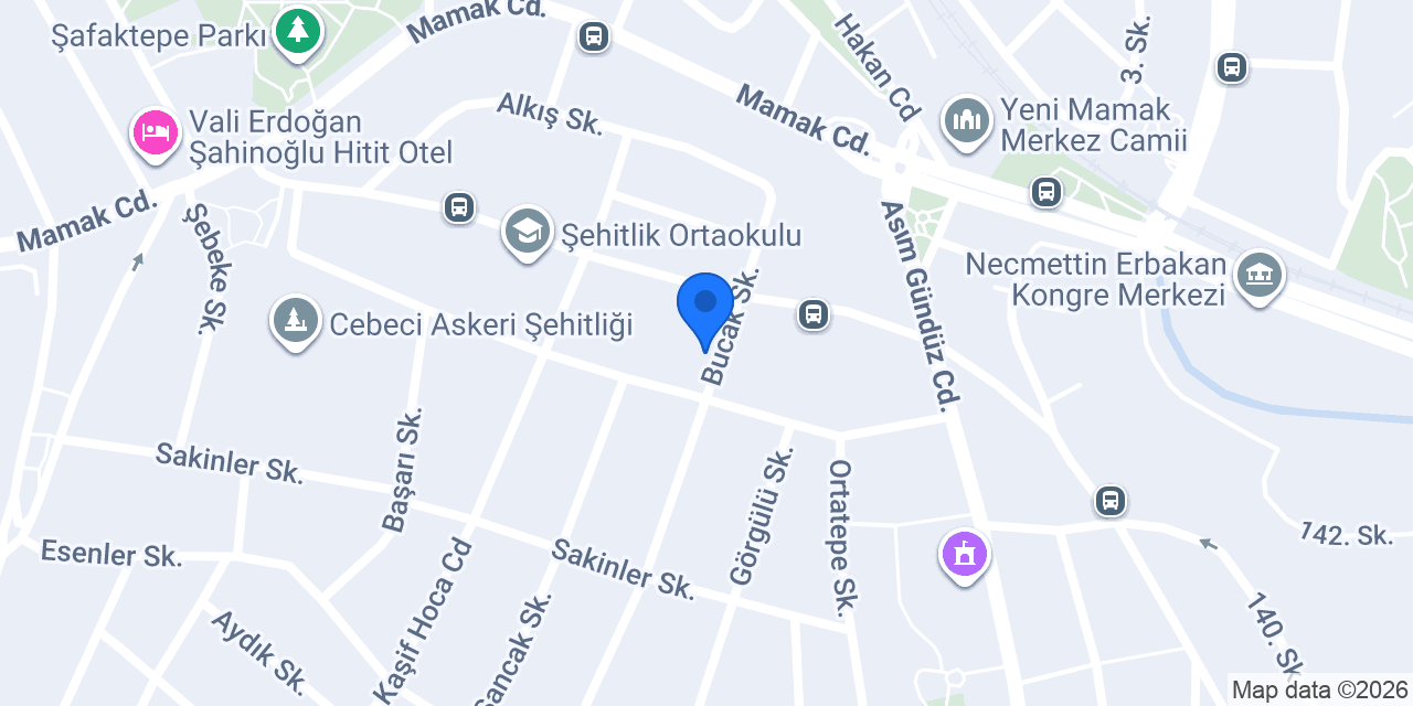 Çetin bayan kuaförü konumu