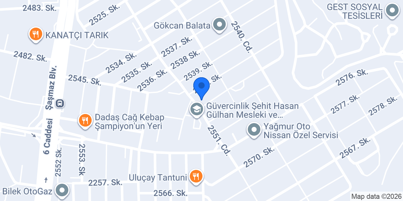 Türkyılmaz Merkez konumu
