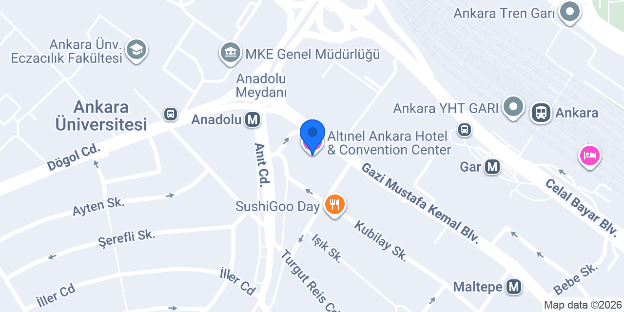 Altınel Ankara Hotel & Convention Center konumu