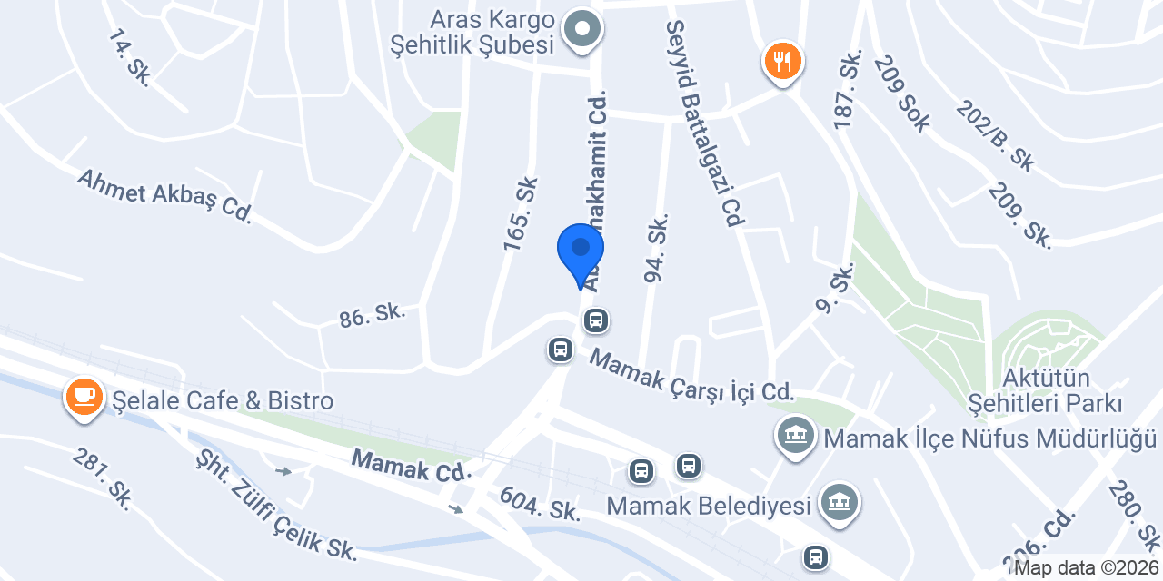 Mamak Merkez - Akyurt Şubesi konumu