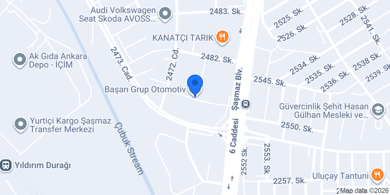 Başarı Grup Otomotiv konumu
