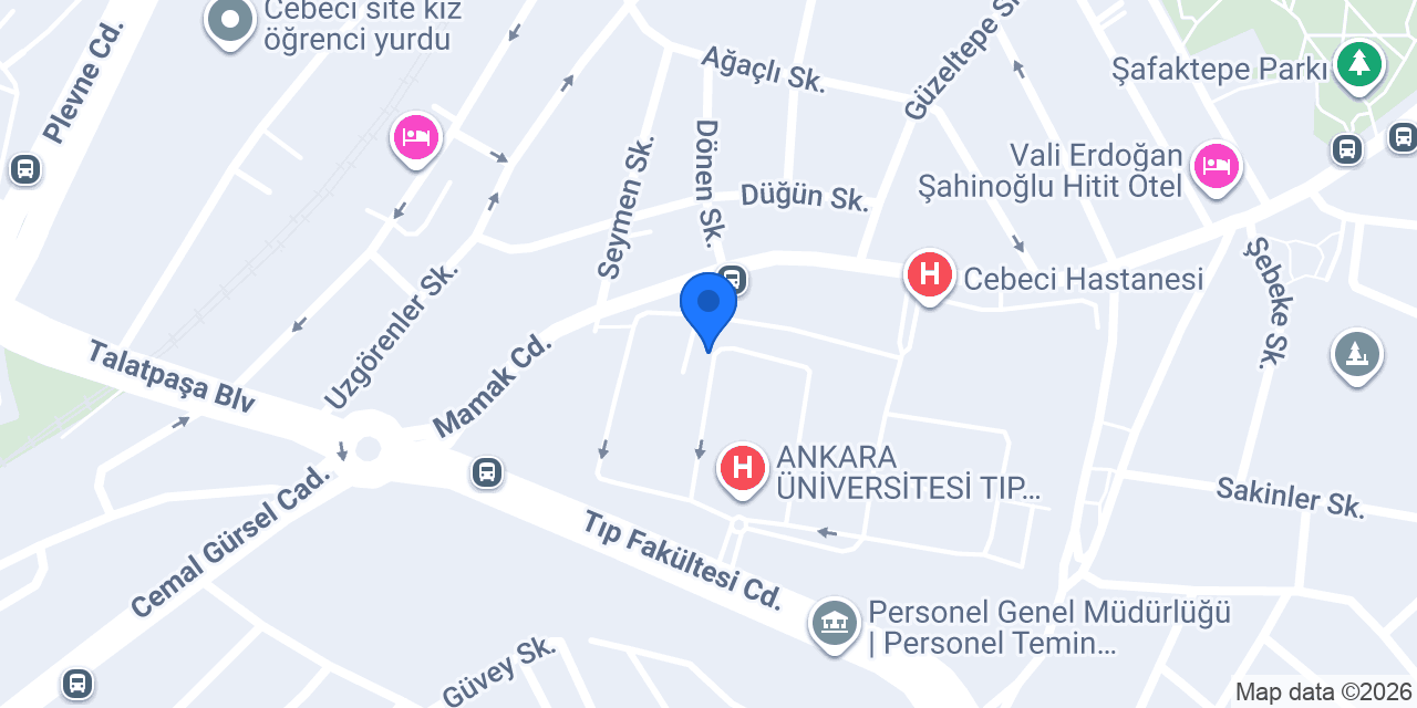 Ankara Tıp Onkoloji konumu
