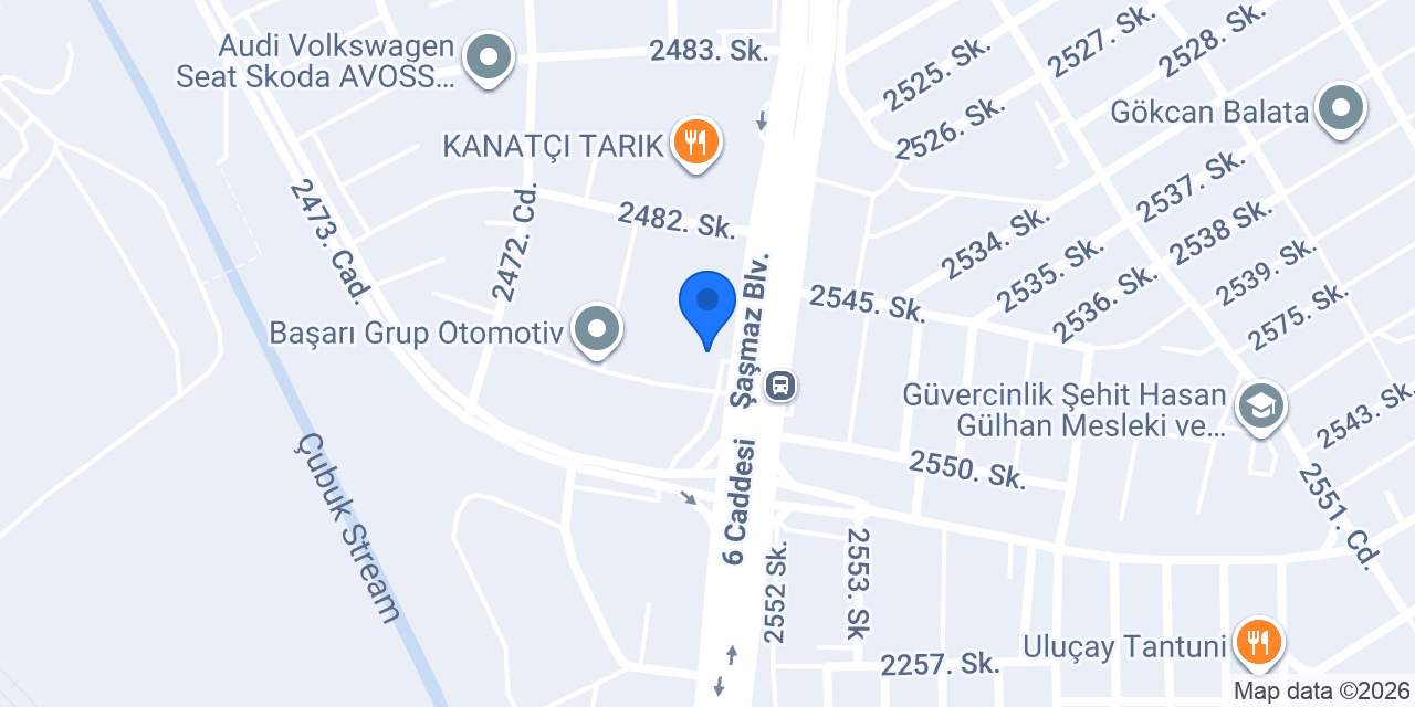 Baran Oto ve Aksesuarları konumu