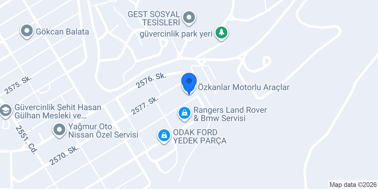 Özkanlar Motorlu Araçlar konumu