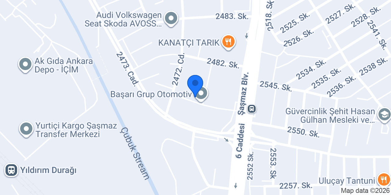 Ankaradeniz Otomotiv A.Ş konumu
