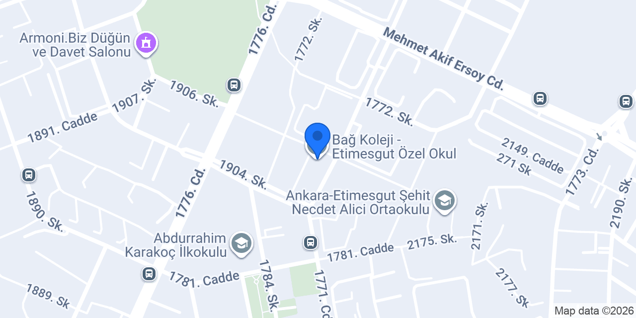 Bağ Koleji - Etimesgut Özel Okul konumu